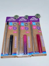 Collapsible Reuseable Straw,  Case & Cleaning Brush (choose Color)