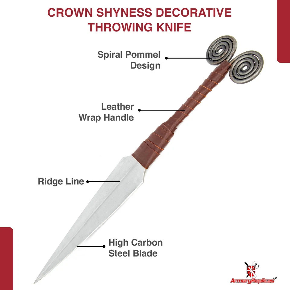 Daga de protección en espiral vikinga medieval - 12,5" acero de alto carbono espiga completa Foto 3 de 4