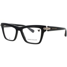 Longchamp Women's Eyeglasses Black Acetate Butterfly Full Rim Frame LO2766 001