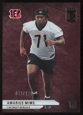 2024 Donruss Elite Maroon #/249 Amarius Mims #111 Rookie Cincinnati Bengals