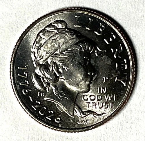 Emerging Liberty Dime 1776-2026 P, with DIE CRACK UNDER BUST ERROR