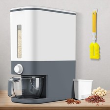 Rice Dispenser, 22-25 Lbs Rice Container with Measuring Cup, Upgraded Built-in