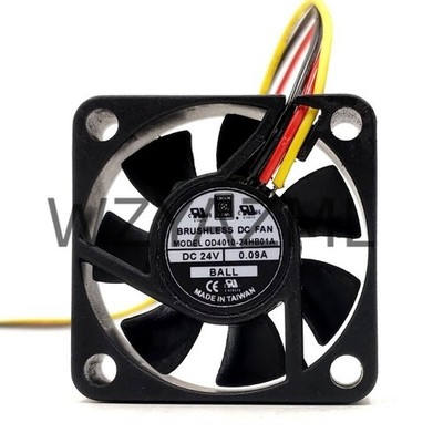 1 pcs   FANS Fan OD4010-24HB01A DC 24V 0.09A 4010 4cm 3-wire cooling fan &ex