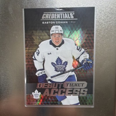 Upper Deck 2025-26 Debut Ticket Access #111 Easton Cowan Rookie Leafs