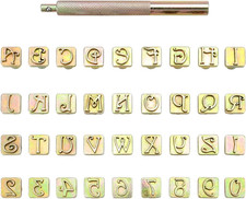 37 Pieces Leather Stamping Tool Set, 26 Letters Alphabet  10 Numbers Stamps Ste