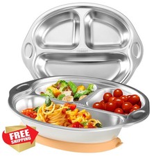 Mrs. Chou Suction Plates Orange-pink Stainless Steel