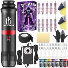 Tattoo Machine Kit with Pen, Ink and Needles for Beginners