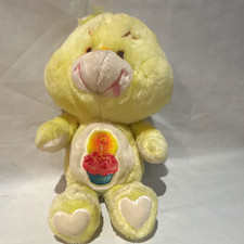 Kenner Care Bears Birthday Bear 1983 Vintage Yellow Plush Bear MPN 45202