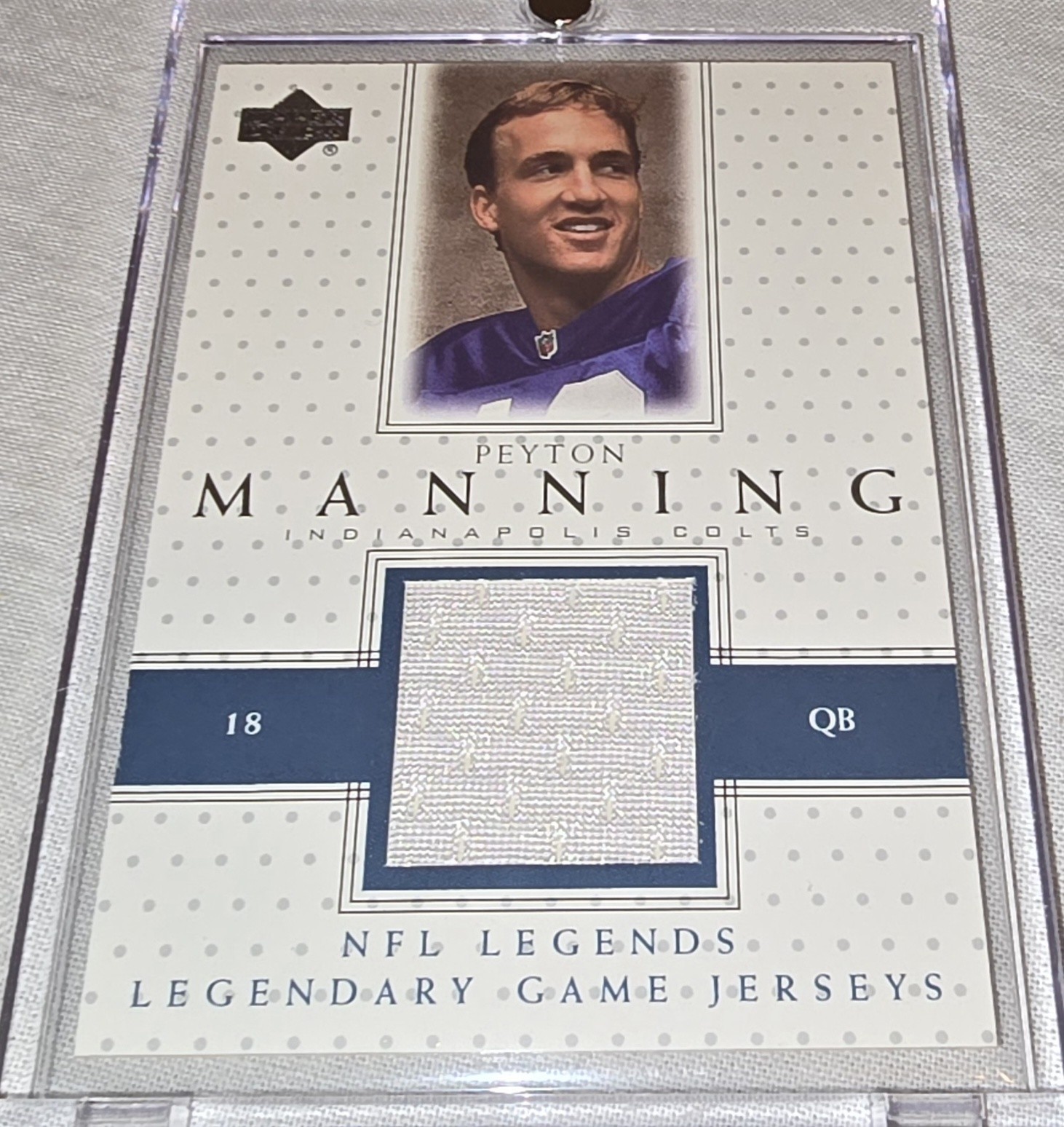🏈 2000 Upper Deck NFL Legends Game Jersey Peyton Manning GU #LJ-PM Colts