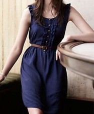 VGUC Anthropologie Maeve navy blue dress, XS