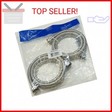 Supco 3805FFSS2 5 Foot Stainless Steel Inlet Fill Hoses With Washers for Washing