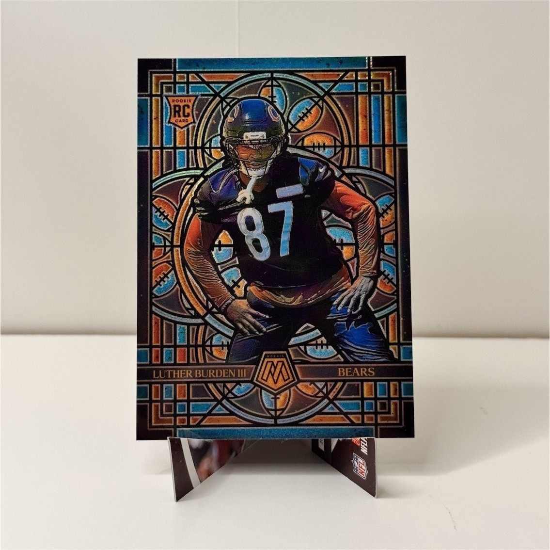 2025 Panini Mosaic Luther Burden III Stained Glass Rookie Prizm Bears RC (SSP)
