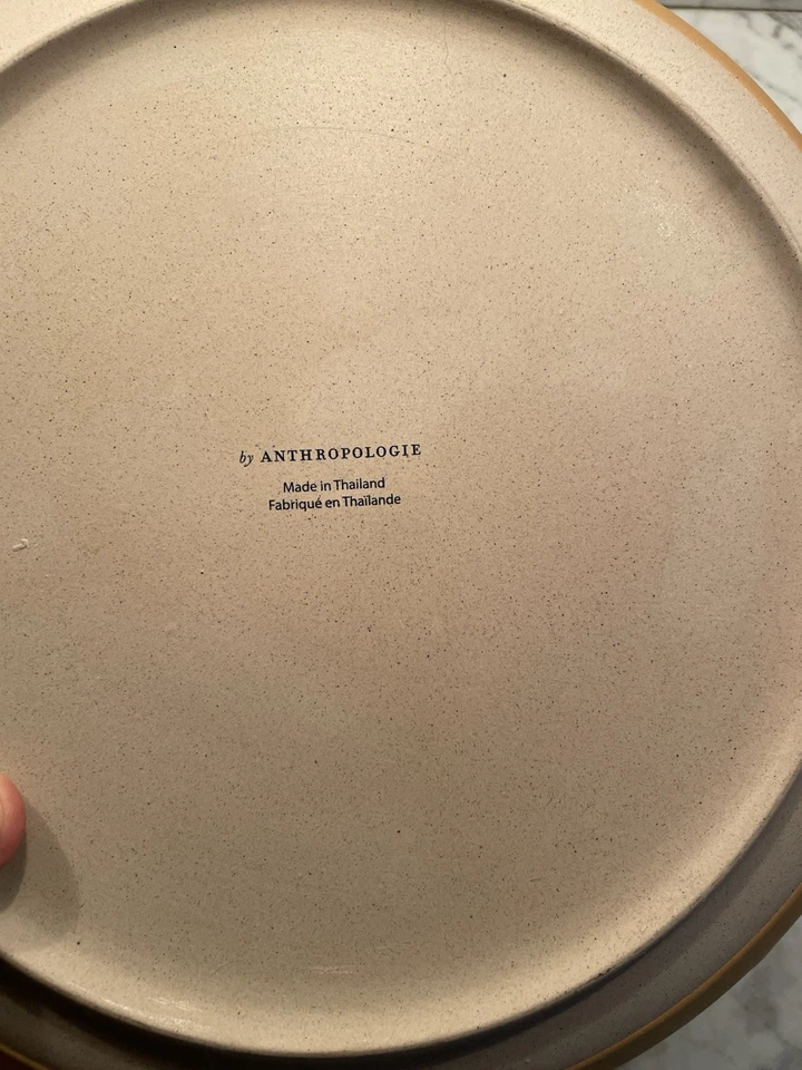 "Juego de 3 platos Anthropologie Stonewear Tailandia 10 3/4"" color arena trigo" Foto 3 de 3