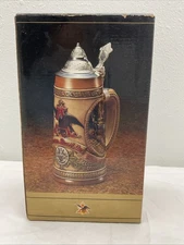 Anheuser Busch Lidded Stein, Public House & Tavern Scene Tomorrow’s Treasures