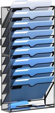 Wall File Holder 10 Tier Hanging Wall File Organizer Papers Mails Folders