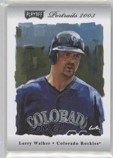 2003 Playoff Portraits Silver Materials 36/50 Larry Walker #96 HOF 0ad