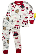 Carter's Toddler Boy's 2 Piece Cotton Pajamas, Santa Milk Cookies, 2T