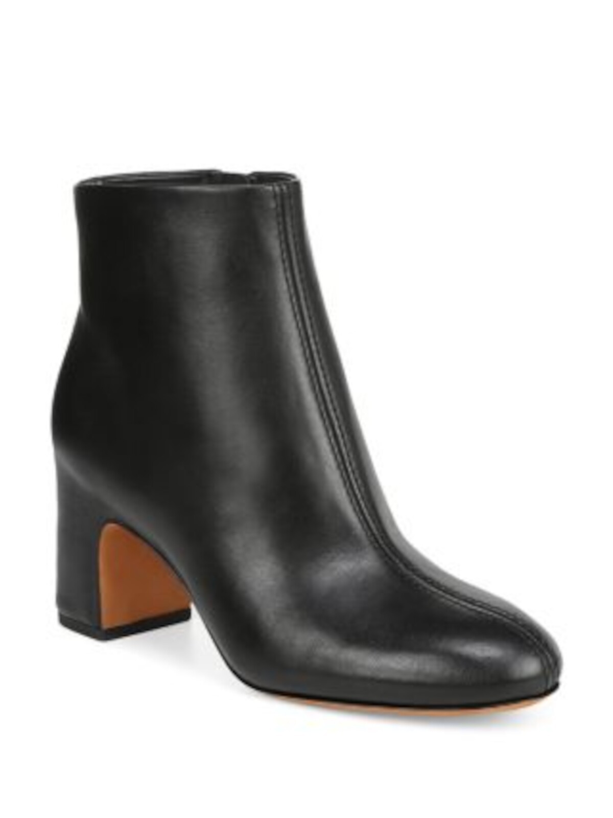 VINCE CAMUTO Womens Black Padded Terri Round Toe Block Heel Leather Boots 11 M