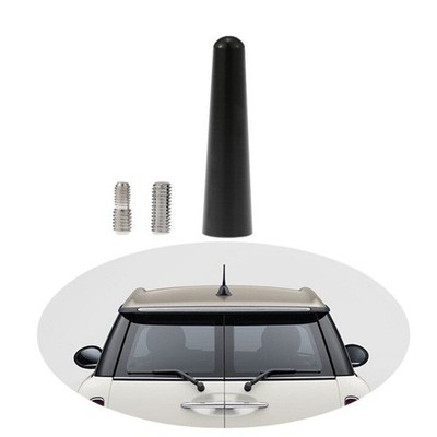 Car Auto Roof Radio Antenna FM AM DAB Black 6 5cm with Screws for Easy