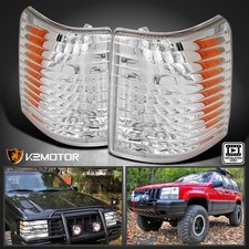 Fits 1993-1998 Jeep Grand Cherokee Clear Corner Lights Turn Signal Lamps Lhrh