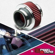 2.75 Universal Cold Air Intake Gauze Bypass Valve Rubber Red Filterclamp