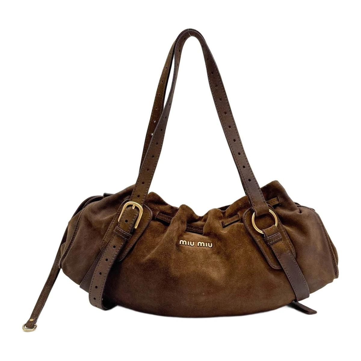 バッグ 1999SS MIU MIU Suede Mesh Body Bag 90s 1999ss】MIU MIU suede brown shoulder bag archive | 八朔堂 古着