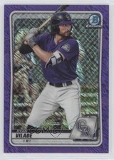2020 Bowman Chrome Prospects Purple Shimmer Refractor Ryan Vilade #BCP-240 0x1