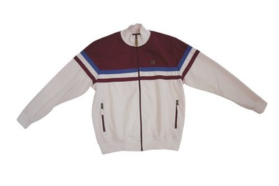 Trojan Herren Trainingsjacke Mit Panel-Streifen, Ecru, Größe XXL