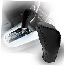 Hand-Stitched Gear Shift Knob Cover Compatible with Chevrolet/Chevy Auto Black