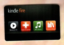 AMAZON Kindle Fire, Collectible ( 2013 ) Gift Card ( $0 - NO VALUE )