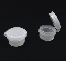 Cosmetic Hinge Jars Empty Plastic Beauty Sample Container 3 Ml Natural (100)5003
