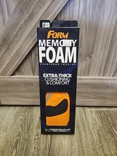 FORM Memory Foam Cushioned Insoles Size F MENS 8-8.5