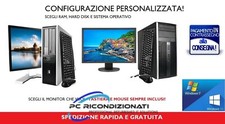 POSTAZIONE COMPLETA PC USATO DUAL CORE 4 GB RAM SSD 240 GB + ARCHIVIO DA 250 ...