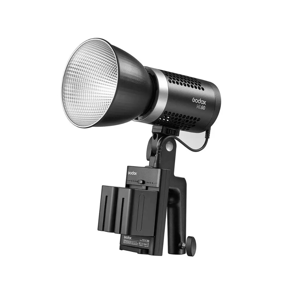 Godox ML60 60W Handheld LED Video Light CRI96+ TLCI 97+ with 2*NP