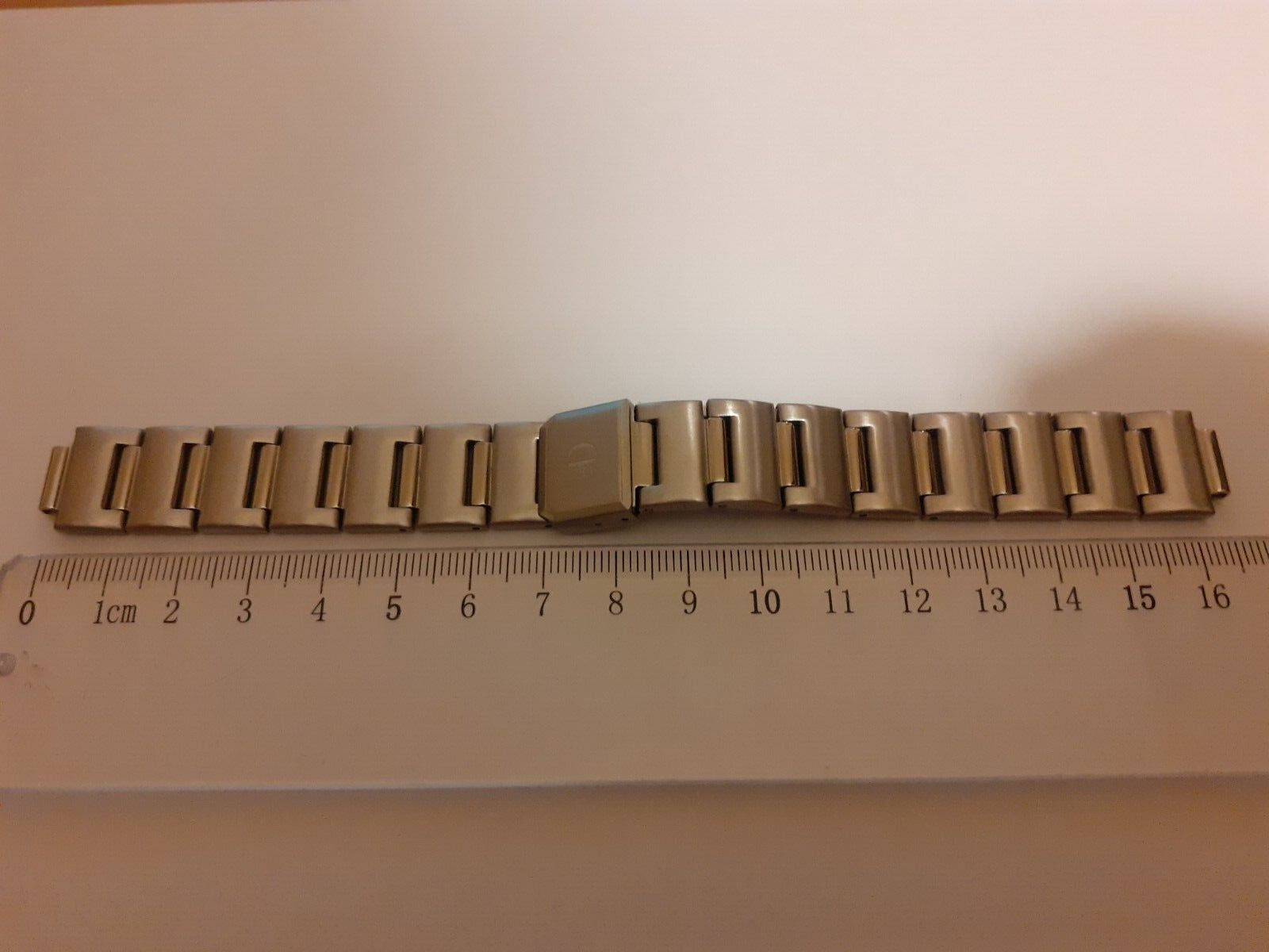 Correa reloj 10mm cadena maciza de acero inoxidable con cierre deployante