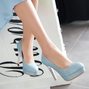 Mujeres tacones lentejuelas redonda de aguja baja 2019 boca zapatos club de Bling punta tacones de rUtCqwaxr