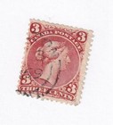 CANADA # 25 VF-3cts LARGE QUEEN WITH PART DATED 1869 CANCEL