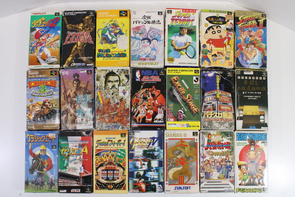 SFCソフト　多数 Wholesale Lot 21 Boxed Nintendo Super Famicom SFC Games Uncleaned