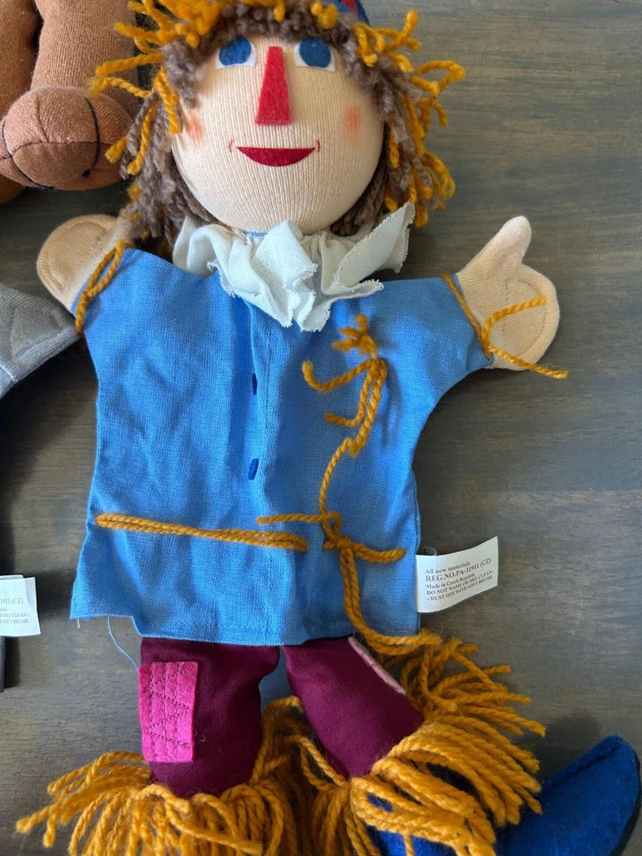 Marionetas de mano de tela Moravska del Mago de Oz República Checa desaparecida Dorothy Foto 2 de 4
