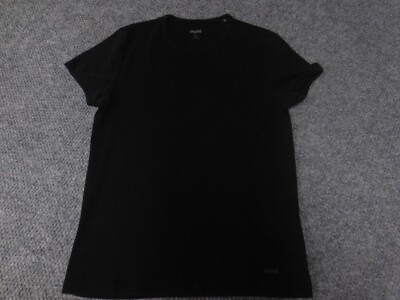 Mavi Womens Shirt Large black pullover stretch