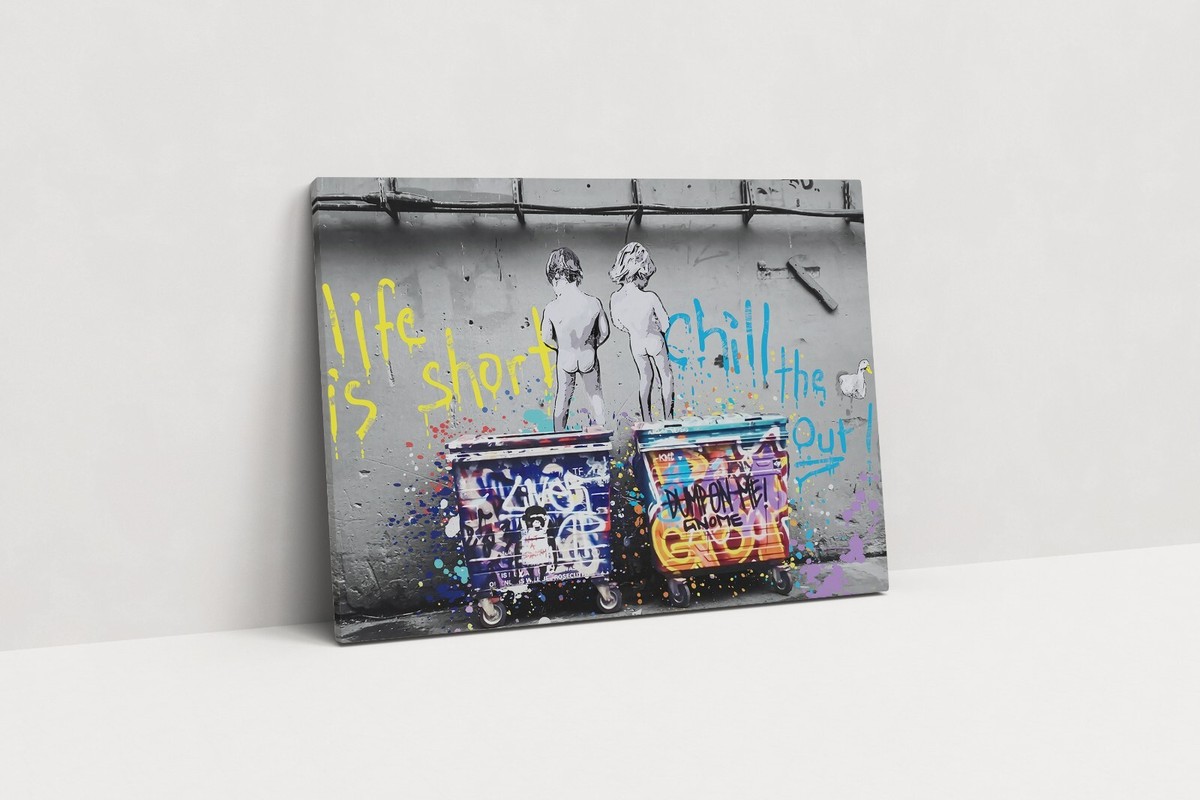 ARTSPRINTS Stampa Fotografica Su Tela Incorniciata Di Banksy Martin
