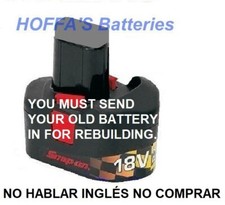 SNAP ON Ctb3187 18v HIGH QUALITY BATTERY RE-BUILDERS SERVICE