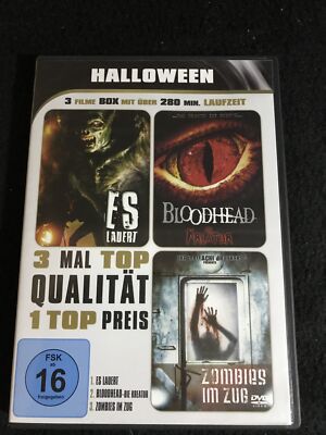 Halloween 3 Filme DVD Box- ES lauert /Bloodhead / Zombies im Zug / Sehr gut @A34
