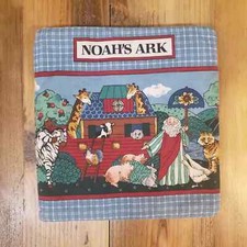 Noah's Ark Soft Book Cotton Fabric Book Panel Animal Fabric Panel Religious