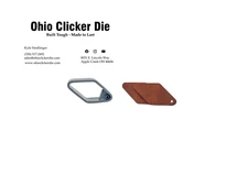 Hotel Style Key Fob with Hole - Leather Clicker Die