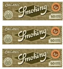 3x Organic Rolling Papers SMOKING Hemp Single Wide 60 Lvs per Pack! USA Shipped