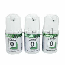 3packs GINGI-PAK Z-TWIST Dental Gingival Retraction Cord Packing Size 0 #0