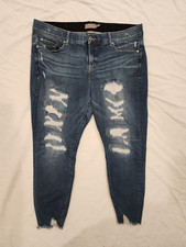 Torrid premium stretch jeans: Bombshell Skinny fit, distressed Women's 22 reg