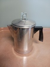 Vintage Aluminum Coffee Pot Foley 5 Cup Stovetop Camping Fire Made In USA