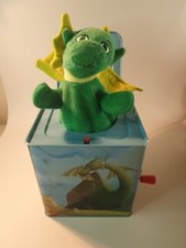 PUFF THE MAGIC DRAGON tin jack-in-the-box Peter Paul and Mary toy 2012 throwback